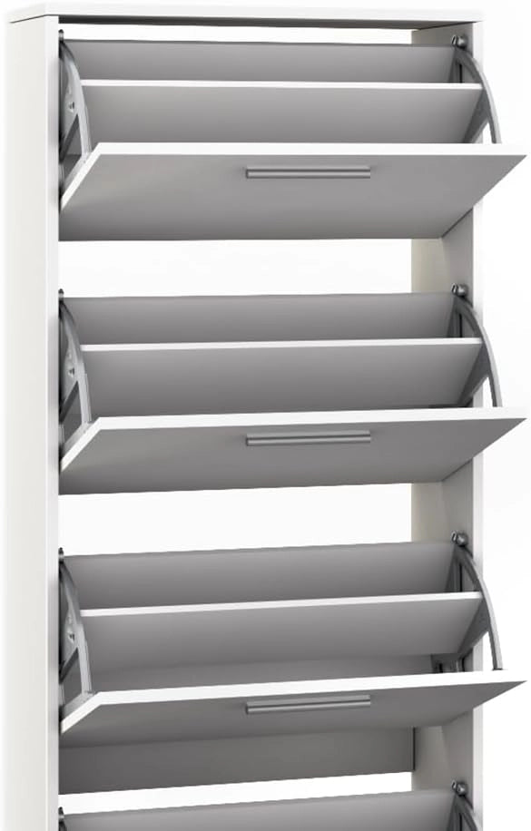 Scarpiera da ingresso Gizmo, Bianco, 59 x 169.5 cm
