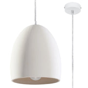 Lampada a sospensione ceramica bianca ROMULO Pure Lume E27