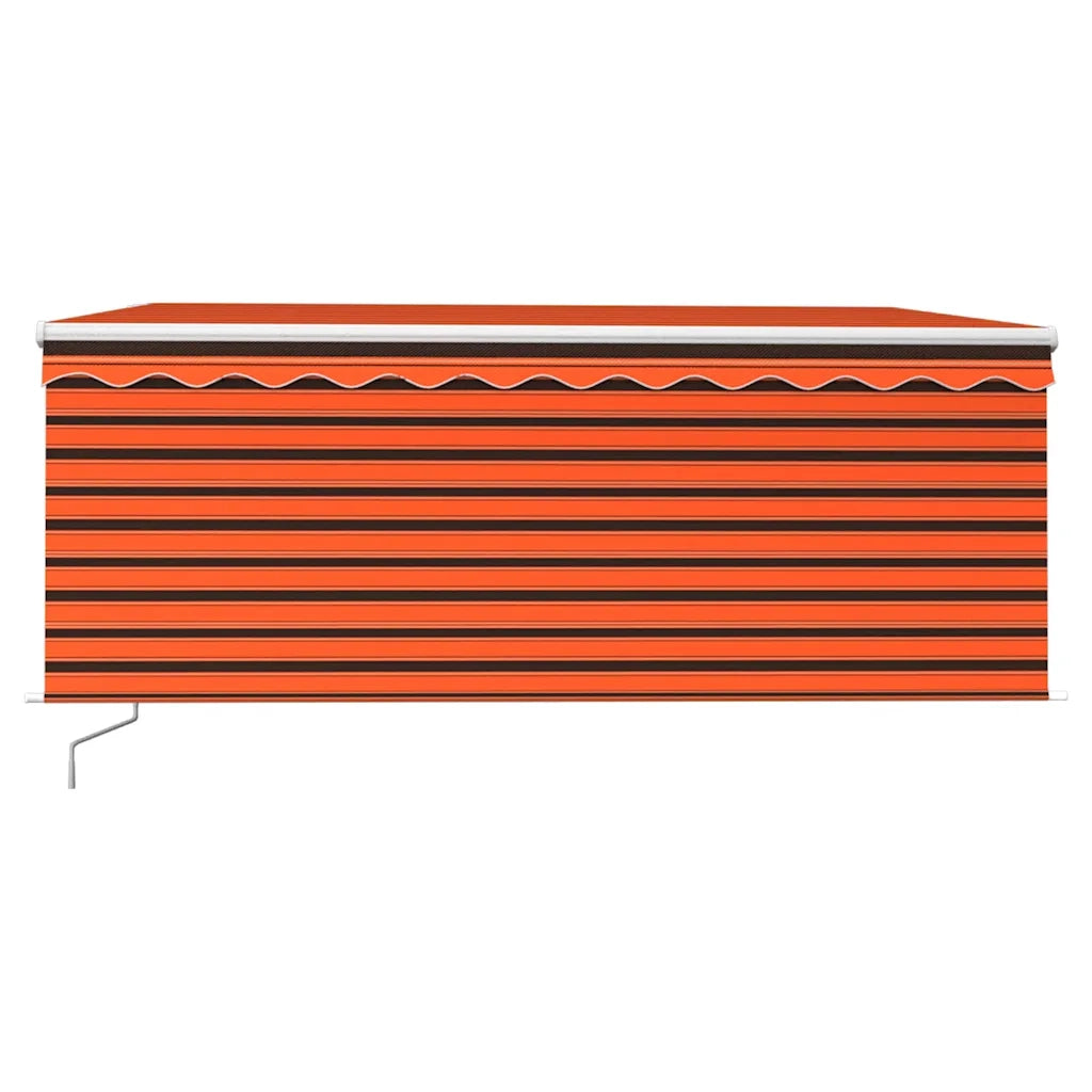 Tenda Retrattile Manuale Parasole 3,5x2,5m Arancione e Marrone 3069280