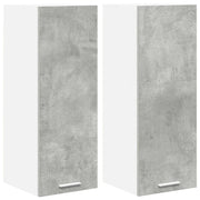 Armadio pensile | Mobile da Cucina 2 pz Grigio Cemento e Bianco 30 x 31 x 80 cm