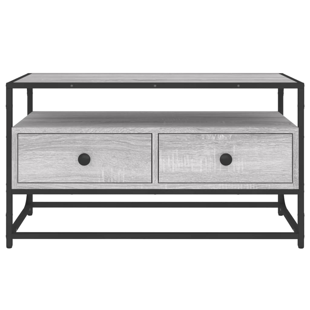Mobile TV multimediale mensola TV credenza TV sala da pranzo soggiorno camera da letto Sonoma 80 x 35 x 45 cm legno ingegnerizzato grigio 02_0028459