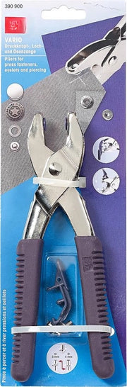 Set di Attacchi a Bottone - Per Bottone Non Saldato, Occhielli, Bottone Jeans e Attacchi Cinghie, Inclusi 2 Chiavi a Tornio, Maniglie di Comfort in Blu-Viola
