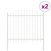 Recinzione per Giardino | Recinzione da cortile 2 pz Bianco 170 x 165 cm