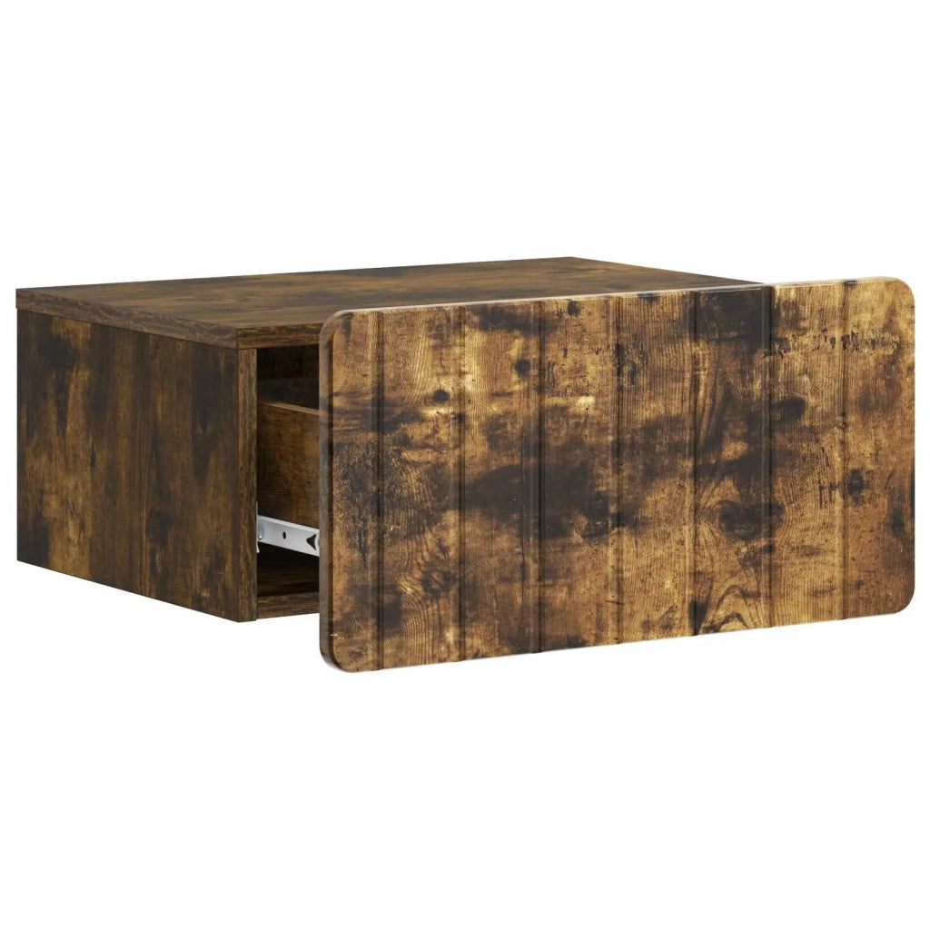Mobiletto da notte a muro 2 pcs Rovere Fumo 49 x 34,5 x 24 cm 898286