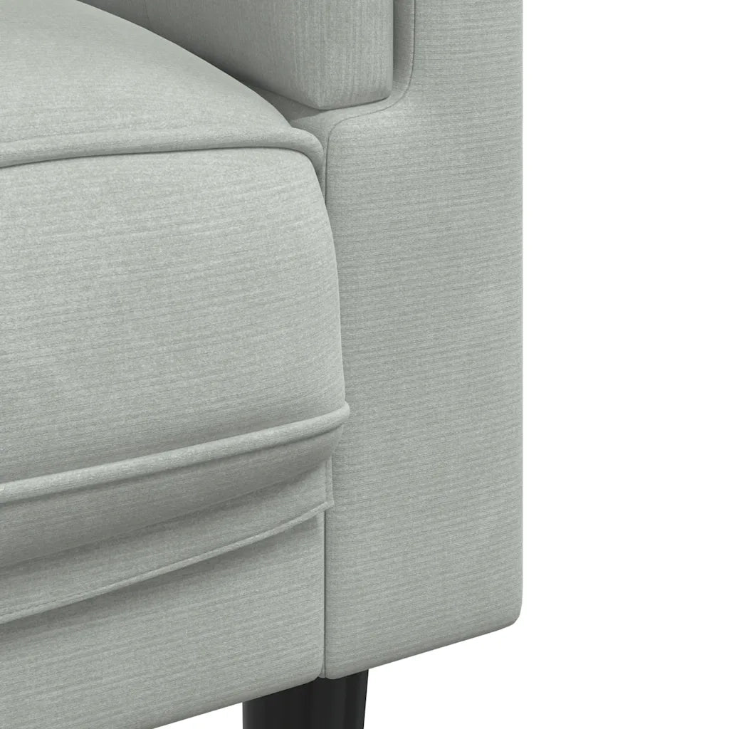 Divano | Divano da soggiorno | Sofa a 3 Posti con Cuscini Grigio Chiaro in Velluto