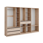 Vicco Armadio Sonoma 280 x 200 cm Set di 3