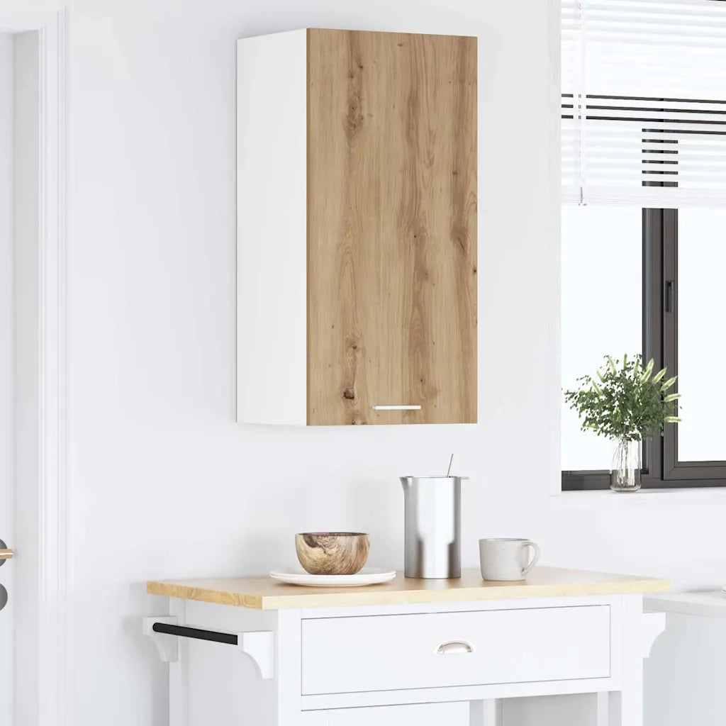 Armadio pensile Rovere Artigiano e Bianco 40 x 31 x 80 cm 884265