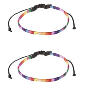 Bracciale Regalo Multicolore Flessibile - 2 Pezzi - Uomo/Donna - Sostenibile - Accessori Eleganti - Armband