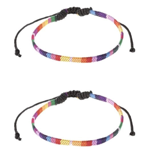 Bracciale Regalo Multicolore Flessibile - 2 Pezzi - Uomo/Donna - Sostenibile - Accessori Eleganti - Armband