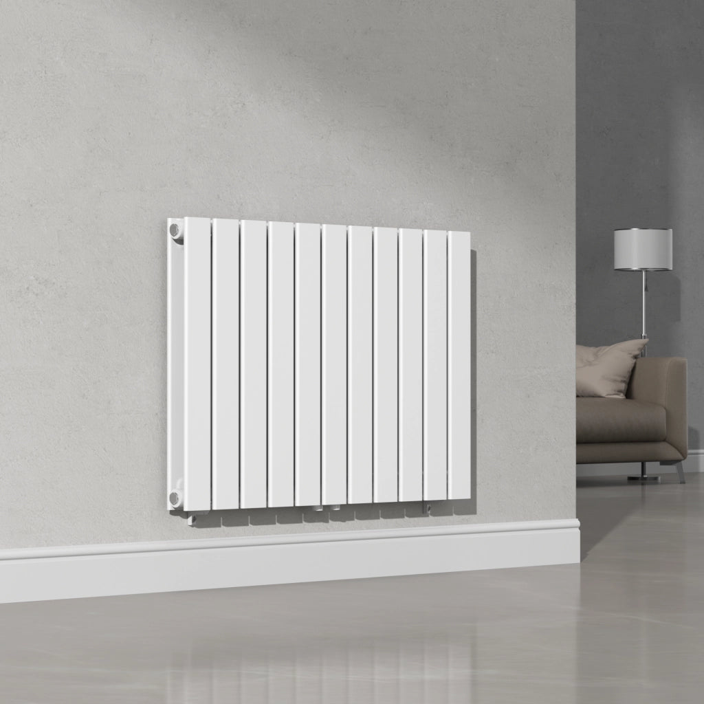 Termosifone Nore ad Acqua Calda Pannello Doppio con Elementi Piatti 60 x 80 cm Bianco [neu.haus]