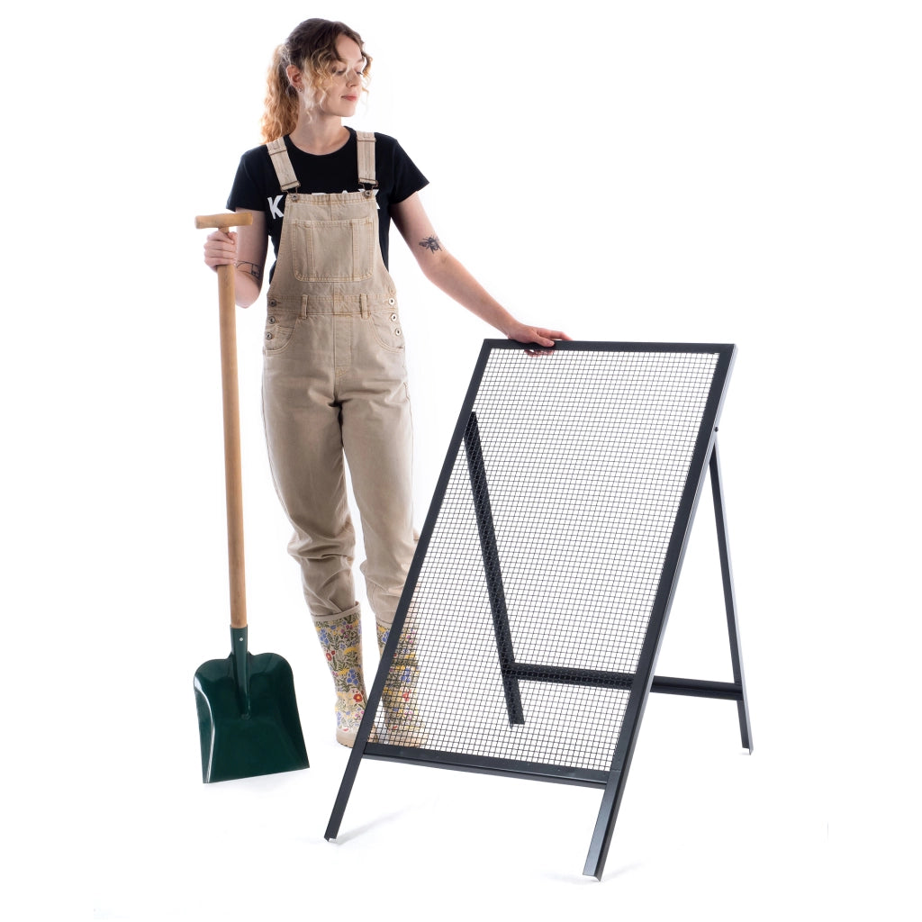 Setaccio da costruzione KADAX per sabbia, terra, muratura, 120x60 cm, ghiaia, maglia 10 mm