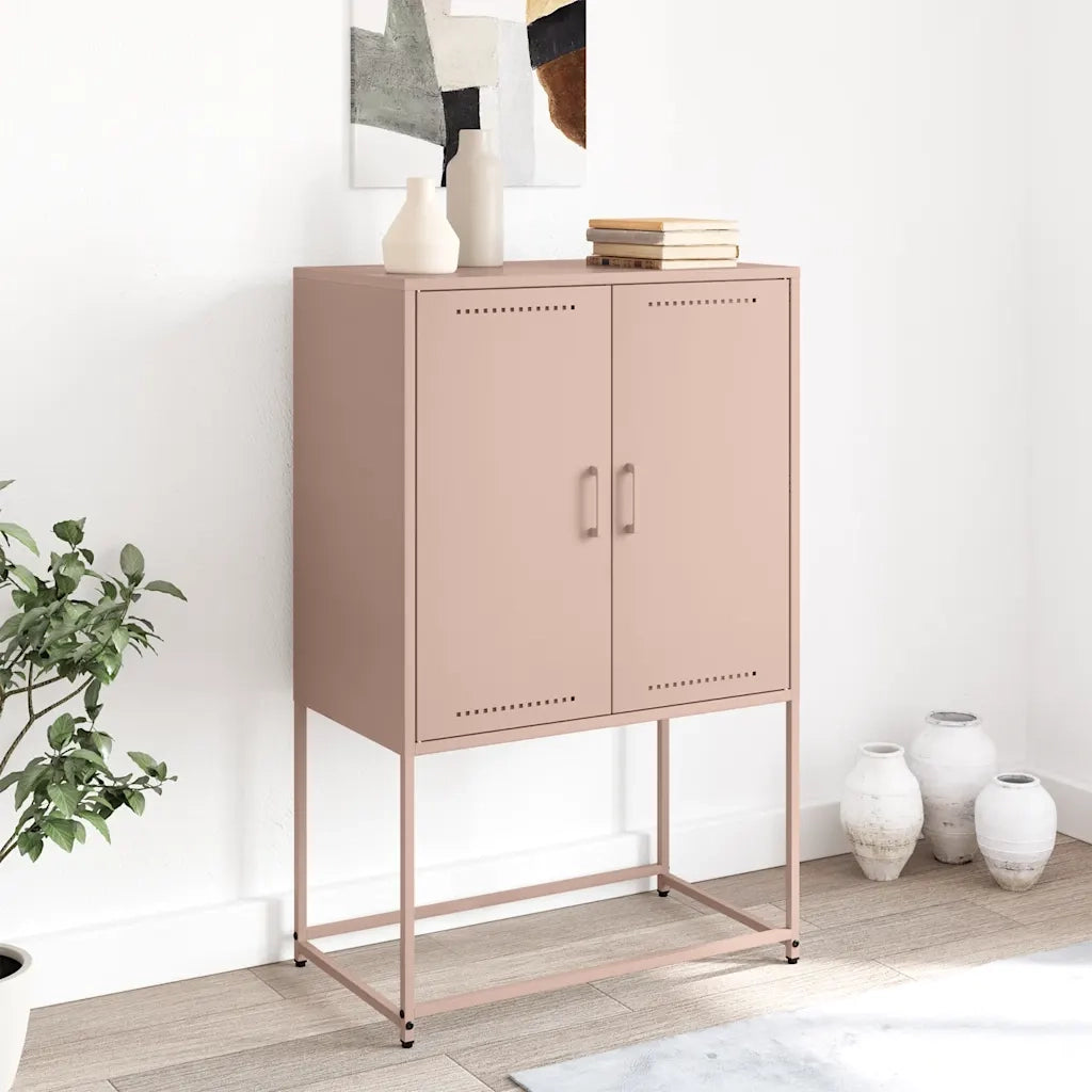 vidaXL Credenza Rosa 68,5x38,5x107 cm in Acciaio