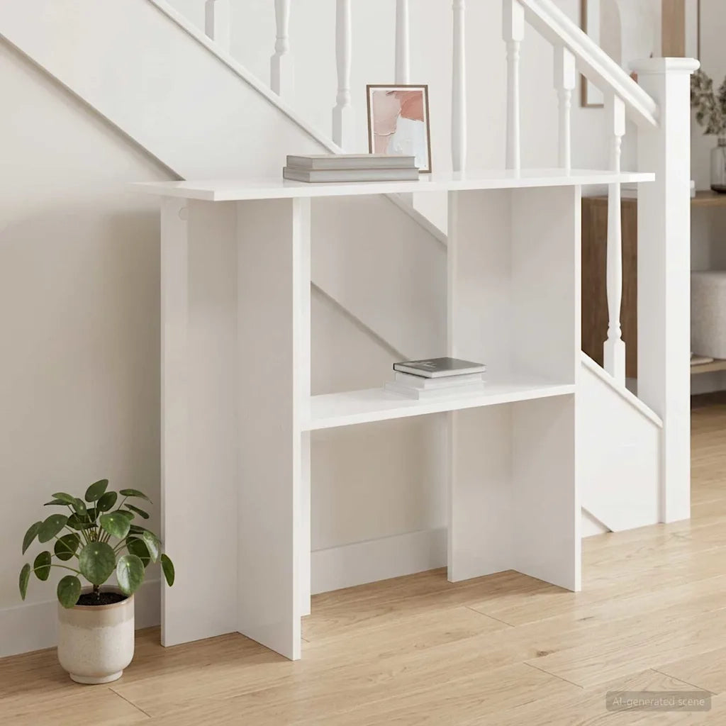 Tavolo consolle Bianco 100 x 30 x 75 cm Legno ingegnerizzato 8001175
