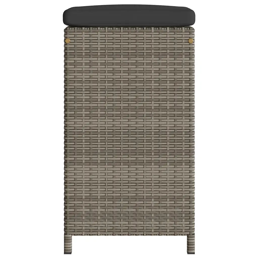 Sgabelli Bar da Giardino con Cuscini 6 pz Grigi in Polyrattan CFW7921263