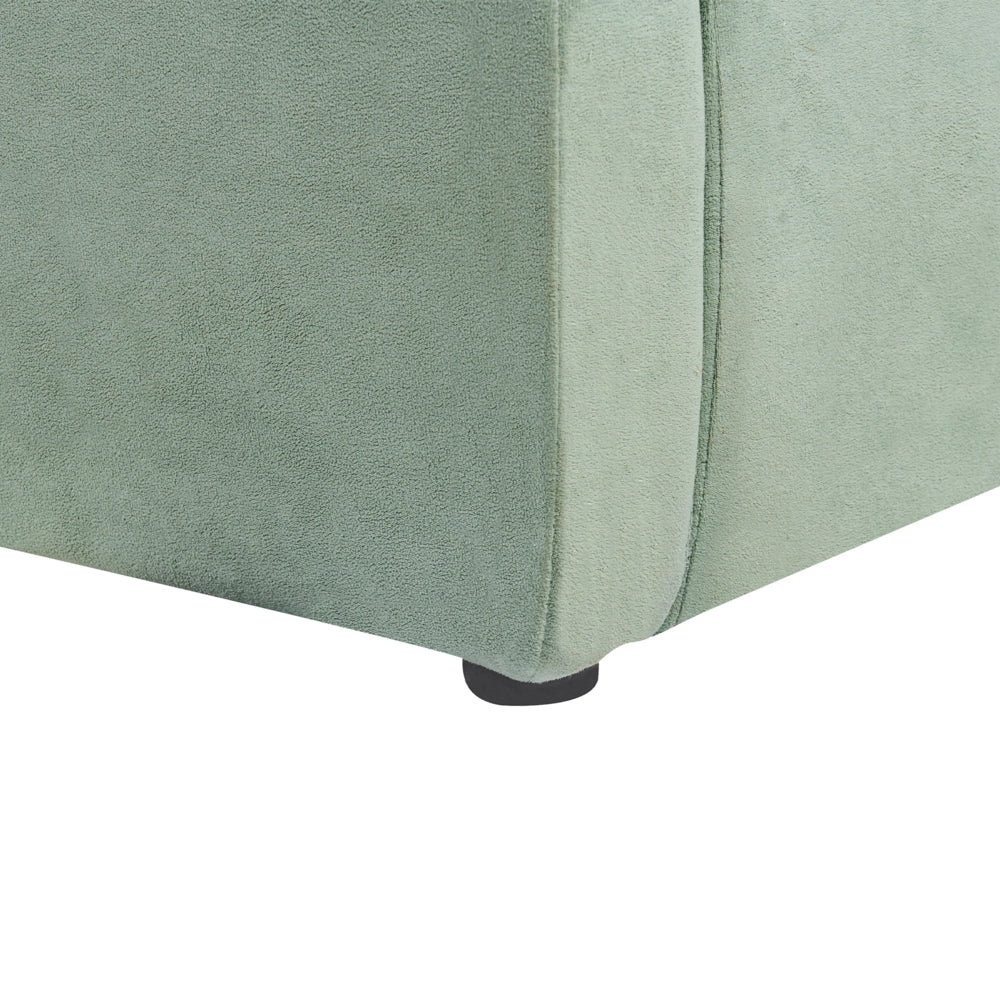 Letto matrimoniale ad acqua tessuto verde menta 160 x 200 cm camera da letto moderna