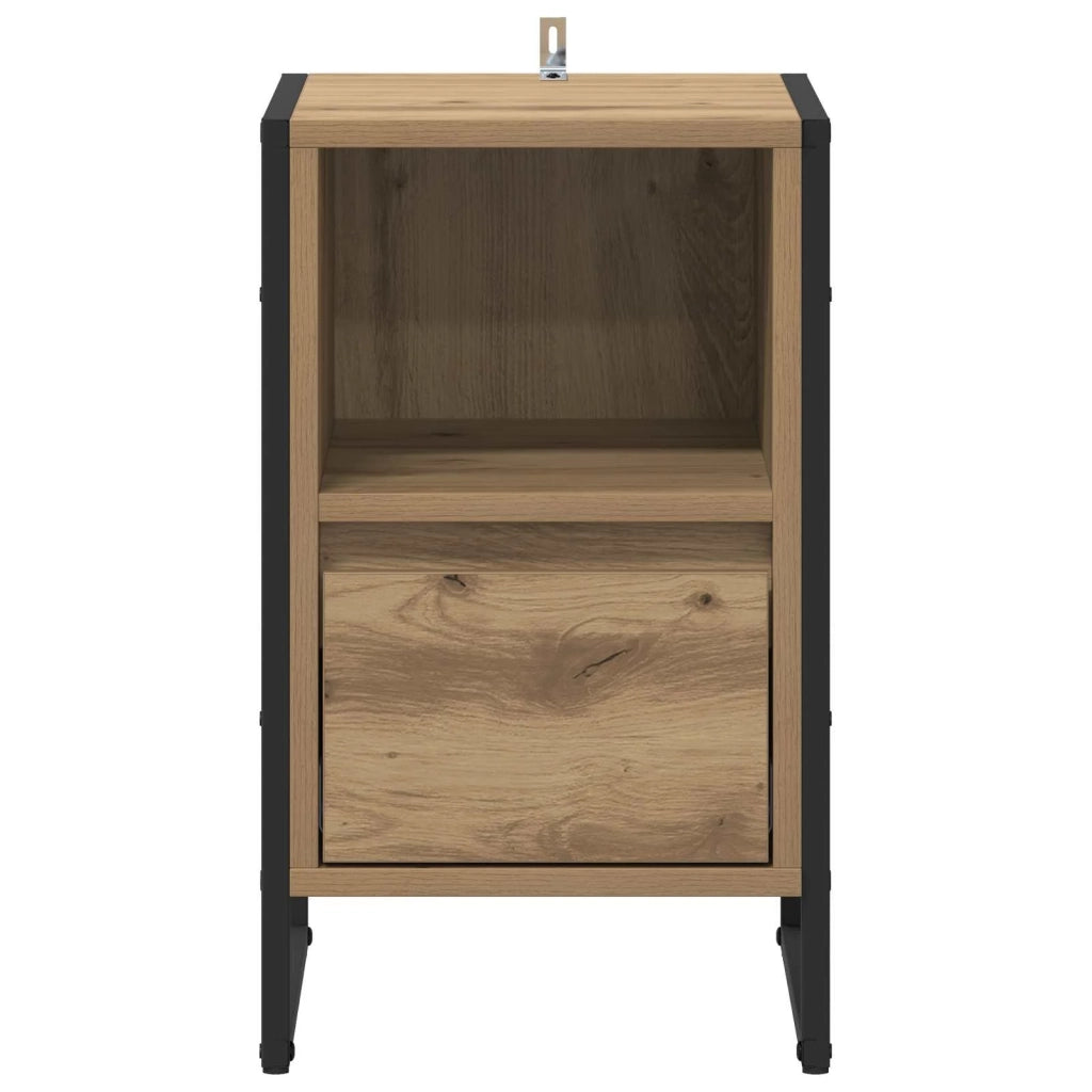 Comodino-Tavolino da notte Rovere Artigianale 39,5 x 30 x 50 cm Legno multistrato 988307