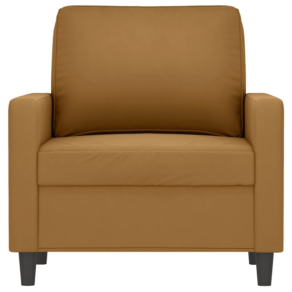 Poltrona-Divano Sedia-Poltroncina Marrone 60 cm Velluto 758100