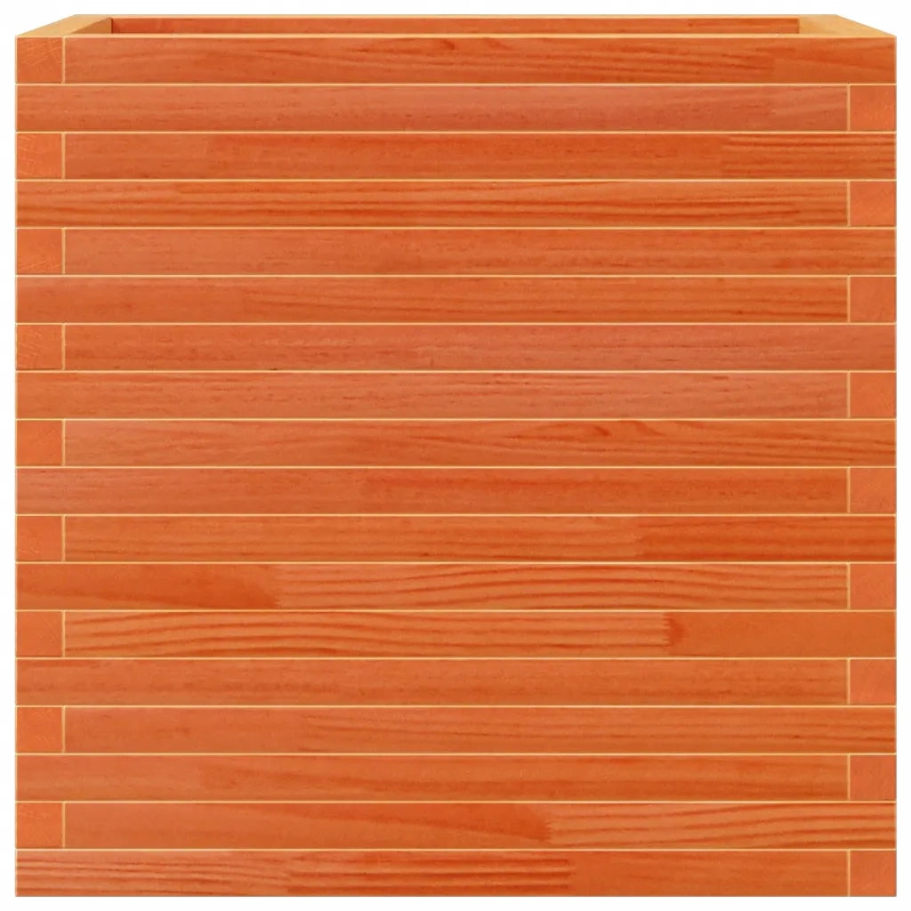 Fioriera Giardino-Vaso da Esterno-Contenitore per Piante Marrone Cera 70x40x68,5cm Legno Massello Pino