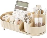 Organizzatore di makeup rotante con compartimento 2 in 1 per la cura della pelle - Cassettone cosmetico per comodino, bagno e camera da letto