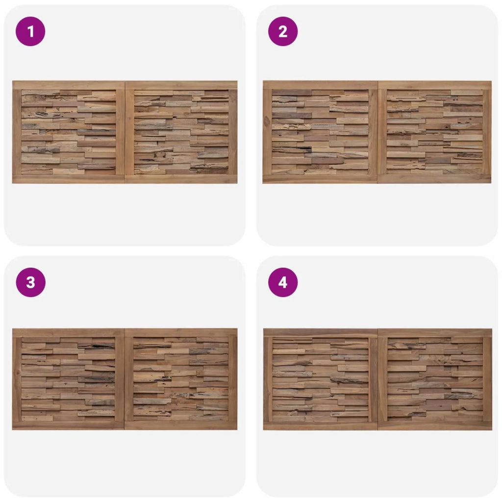 Testiera | Testata Naturale Legno di teak solido