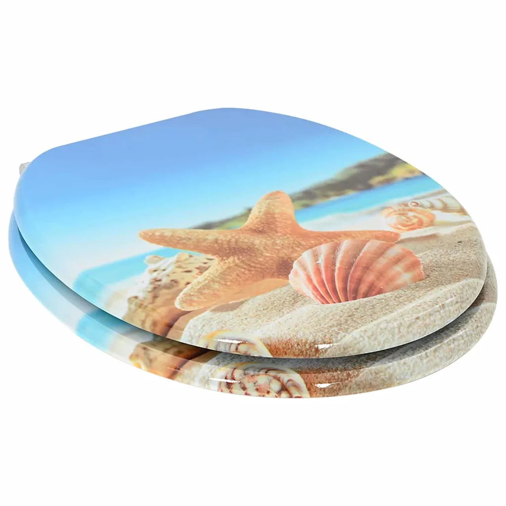 Sedile per toilette con chiusura morbida Conchiglia di mare CFW9859512