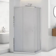 Box doccia angolare 80x80 cm doppio scorrevole vetro stampato  Tay