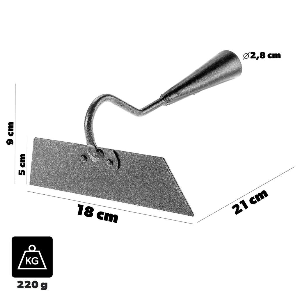 Zappa da giardino KADAX con gancio, senza manico, 18 cm, in acciaio, per scavare