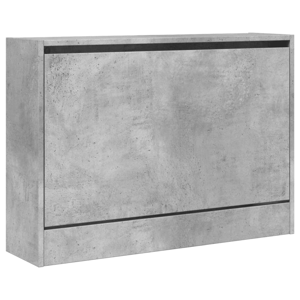 Scarpiera mobiletto portascarpe mobile per ingresso/corridoio/soggiorno 80 x 21 x 57 cm legno ingegnerizzato grigio 02_0021850