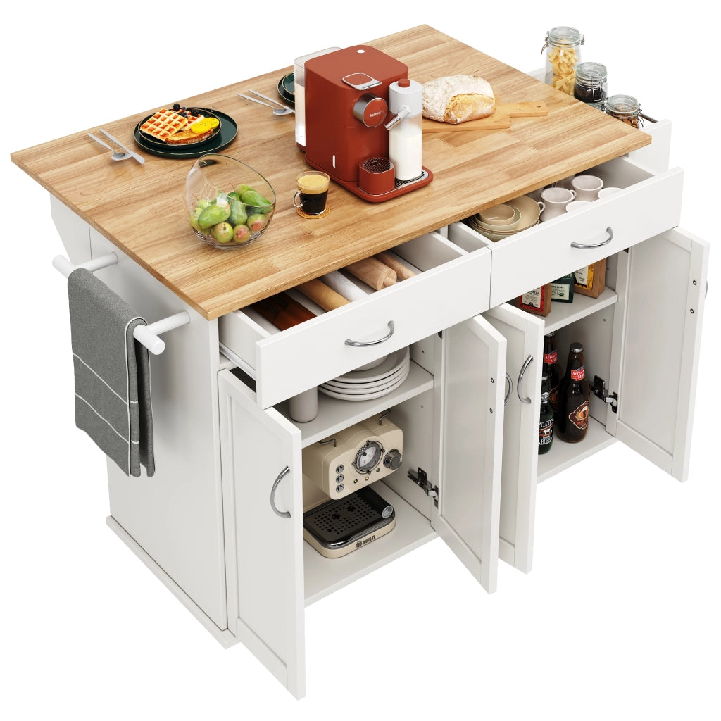 Isola Cucina Multifunzionale ¨C MINIMAL ¨C Bianco, Legno, 106x50x90.5cm