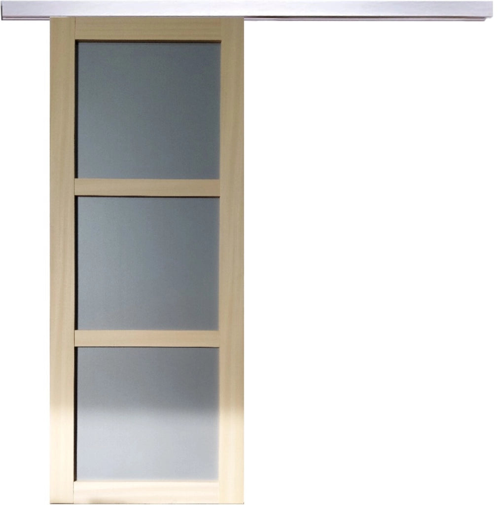 Porta Scorrevole Ayous 3 Ante Grigio RAL 7035 H204 x L83 + Binario in Alluminio