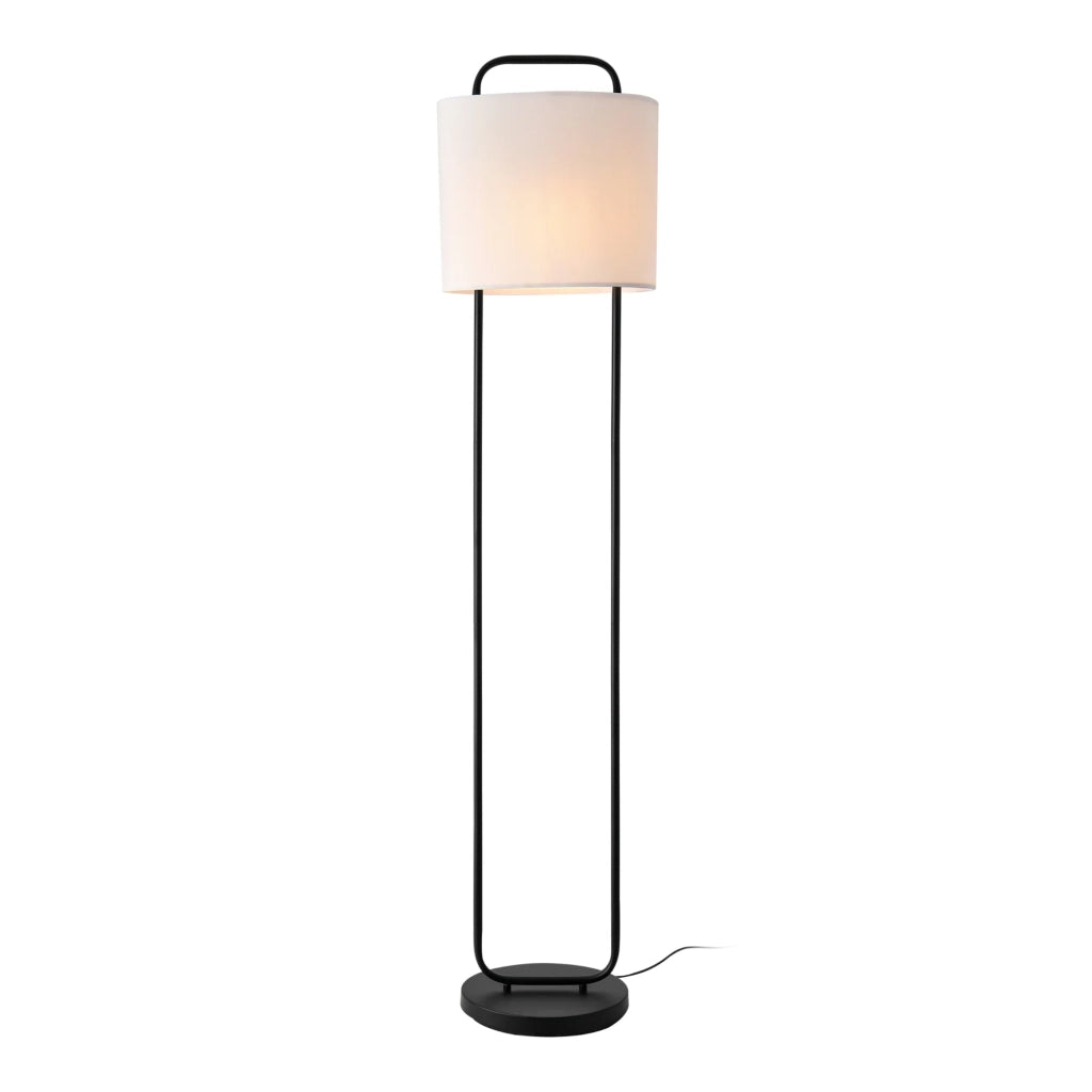 Lampada da terra dallo stile senza tempo elegante lampada di design per soggiorno camera da letto ufficio attacco E27 altezza 162 cm bianco e nero 03_0009529