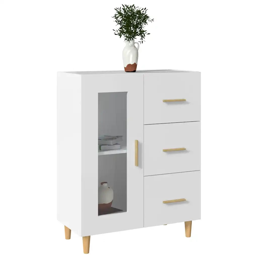Credenza Bianca 69,5x34x90 cm in Legno Multistrato 812204