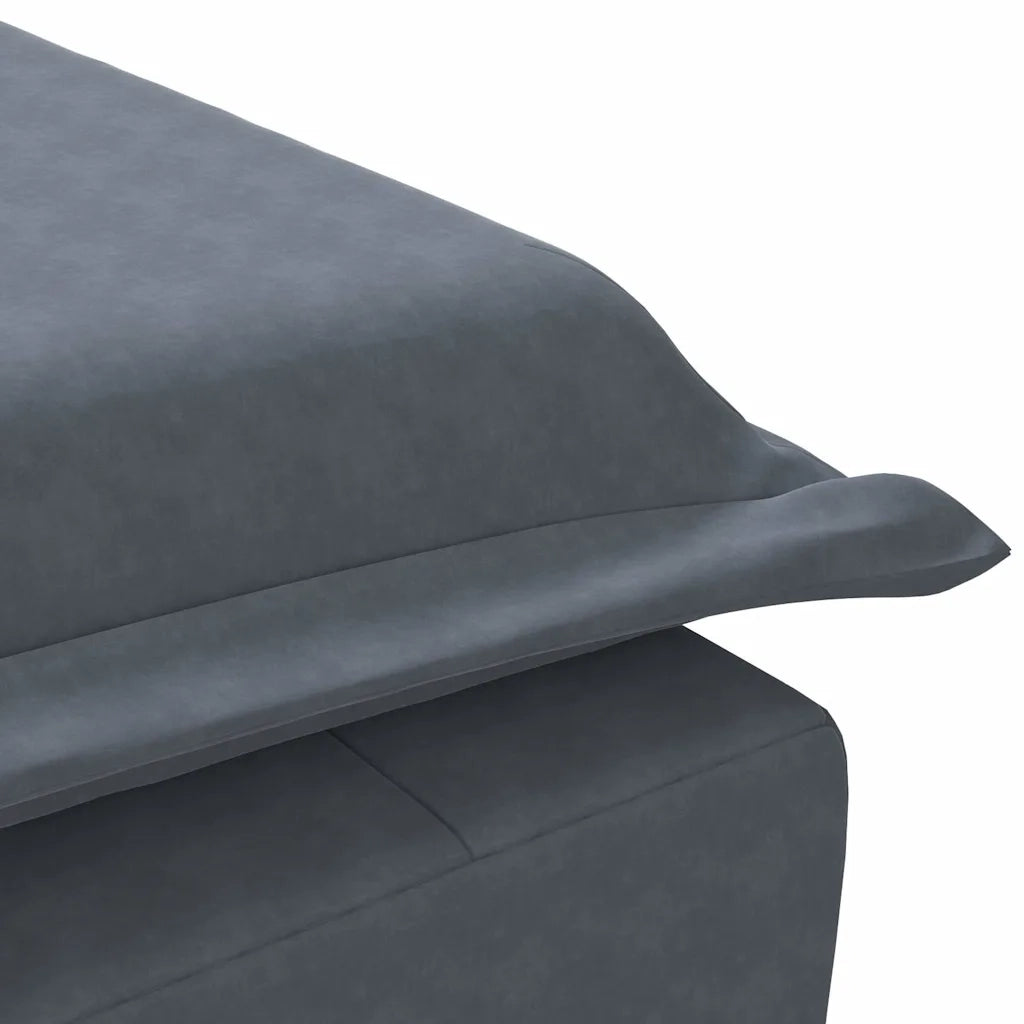 Chaise Longue Massaggi con Capezzale Grigio Scuro in Velluto CFW7889978