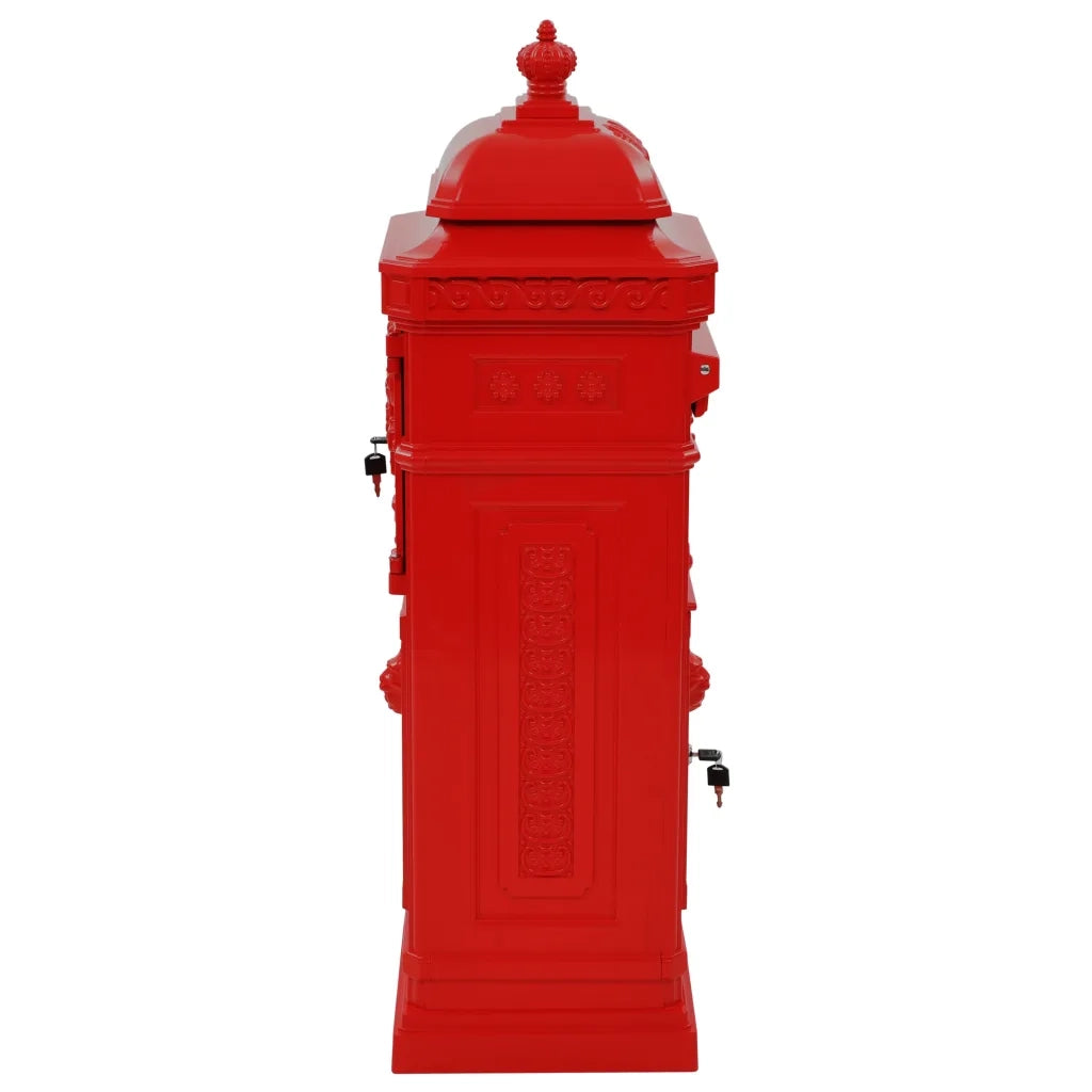 Cassetta della Posta in Alluminio Inossidabile Vintage Rossa CFW2613641