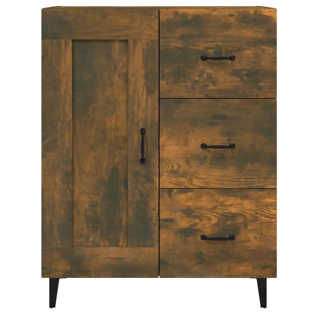 Credenza | Madia | Buffet da pranzo | Armadio da pranzo Rovere Fumo 69,5x34x90 cm in Legno Multistrato