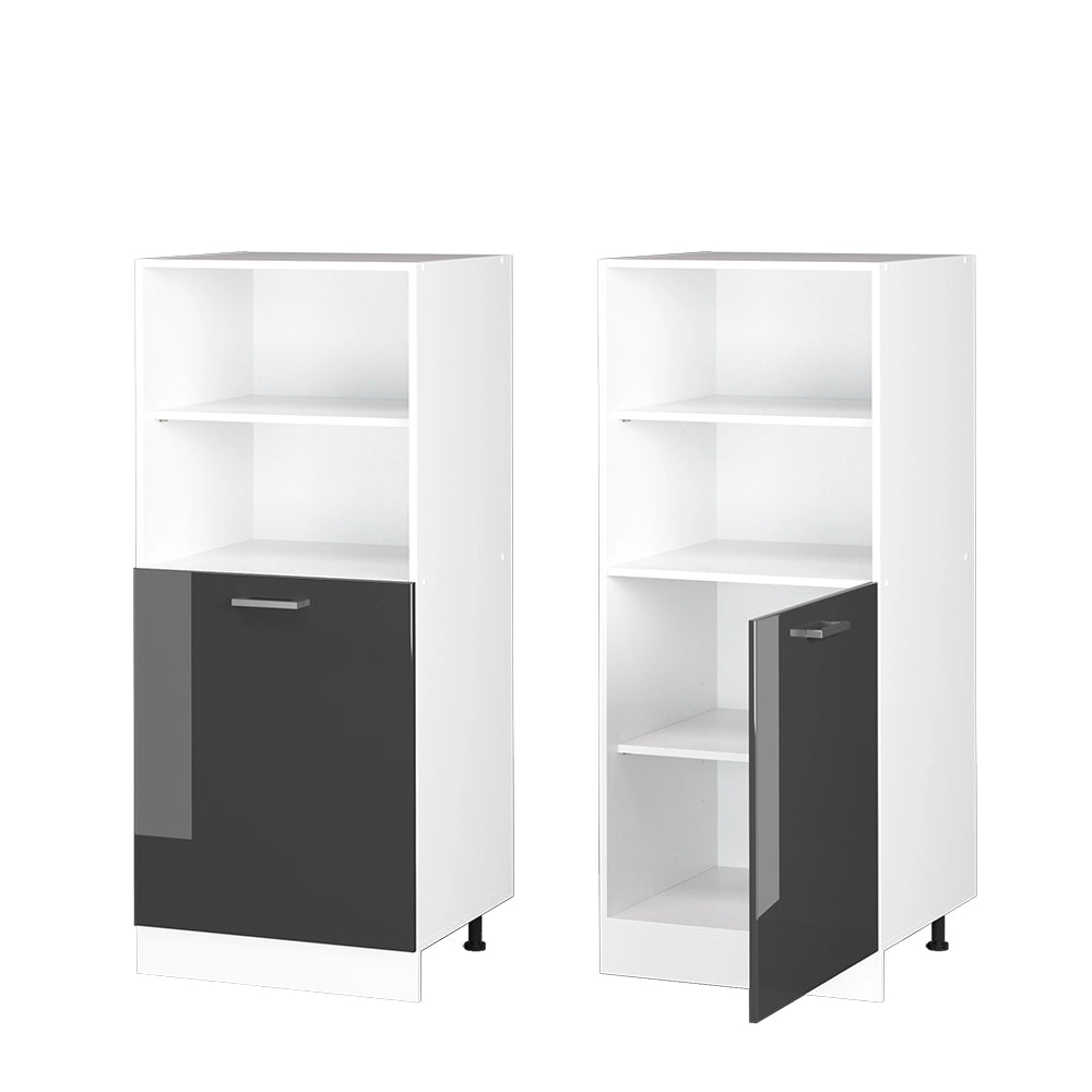 Vicco Dispensa universale Antracite lucido 60 cm con ripiani aperti e anta