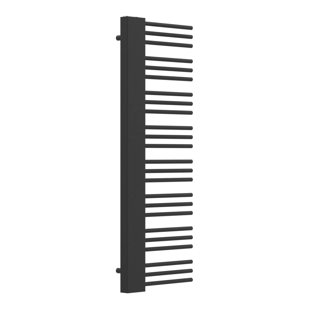 Radiatore scaldasalviette per il riscaldamento del bagno acciaio 50 mm 146 x 45 cm nero 03_0010405