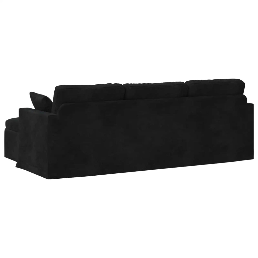 Divano Nero 198 x 134 x 80 cm Velluto