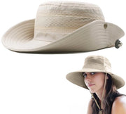 Ombrellino da sole pieghevole per donne - protezione UV 50+ cappello da safari cappello estivo cappello da pesca per donne