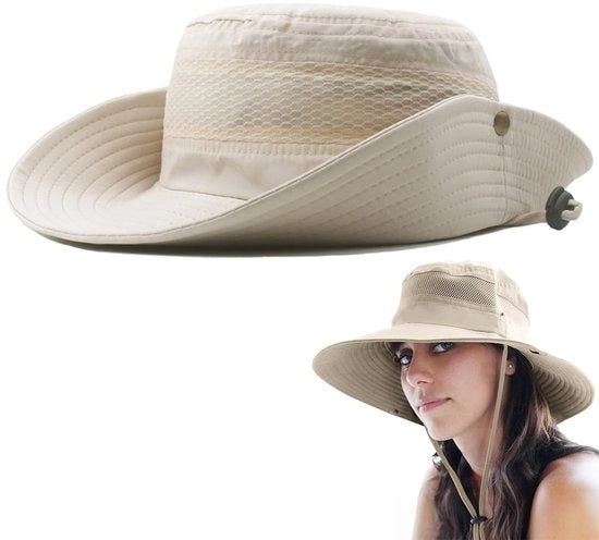 Ombrellino da sole pieghevole per donne - protezione UV 50+ cappello da safari cappello estivo cappello da pesca per donne