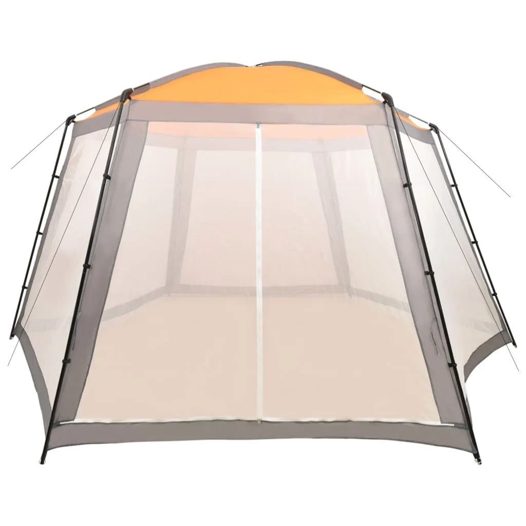 Tenda per Piscina in Tessuto 590x520x250 cm Grigia