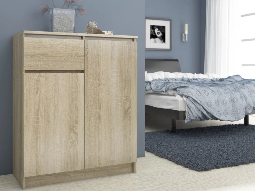 Cassettiera AKORD K80 Cassettiera Sonoma Quercia 80 cm 2 ante 1 cassetto 80x40x99 cm