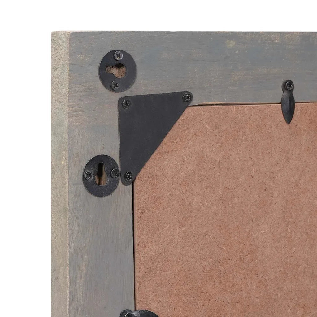vidaXL Specchio da bagno con specchio Grigio e Argento 50 x 70 x 3 cm