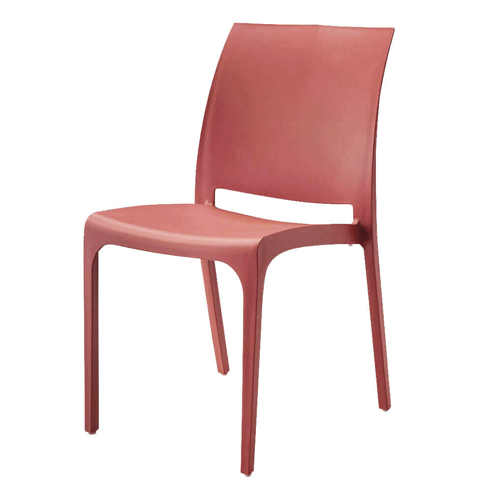 Sedia da Giardino Volga 46x54x80 h cm in Polipropilene Rosso