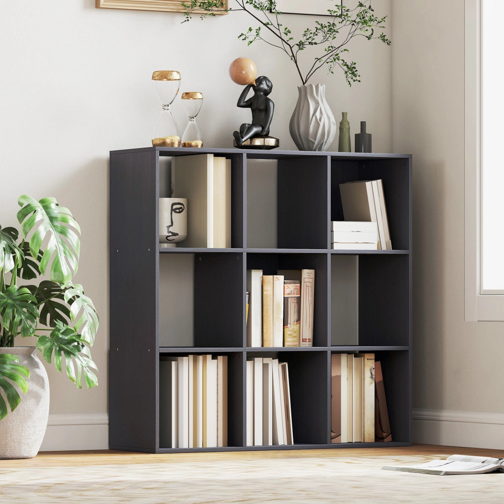 Libreria 9 Scomparti Grigio ¨C Zephmum ¨C 91x29.5x91