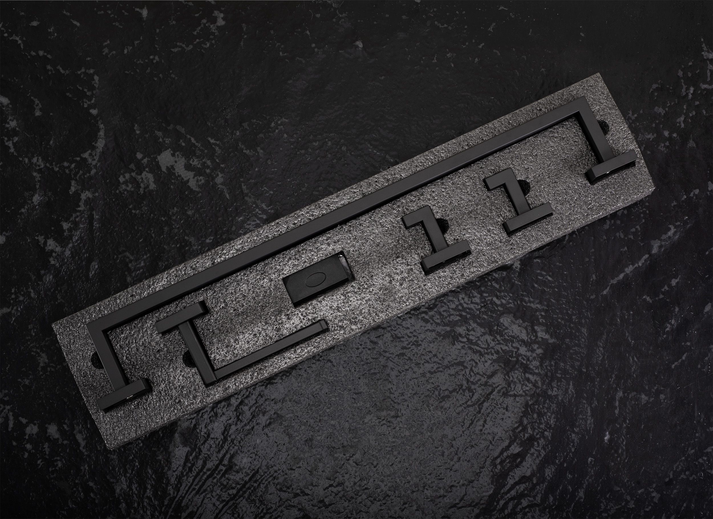 Set Accessori Da Bagno Rio Black 4 Pezzi