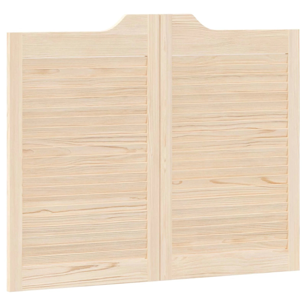 Porte Swing 2 pcs Naturale Legno Massello di Pino 42047168