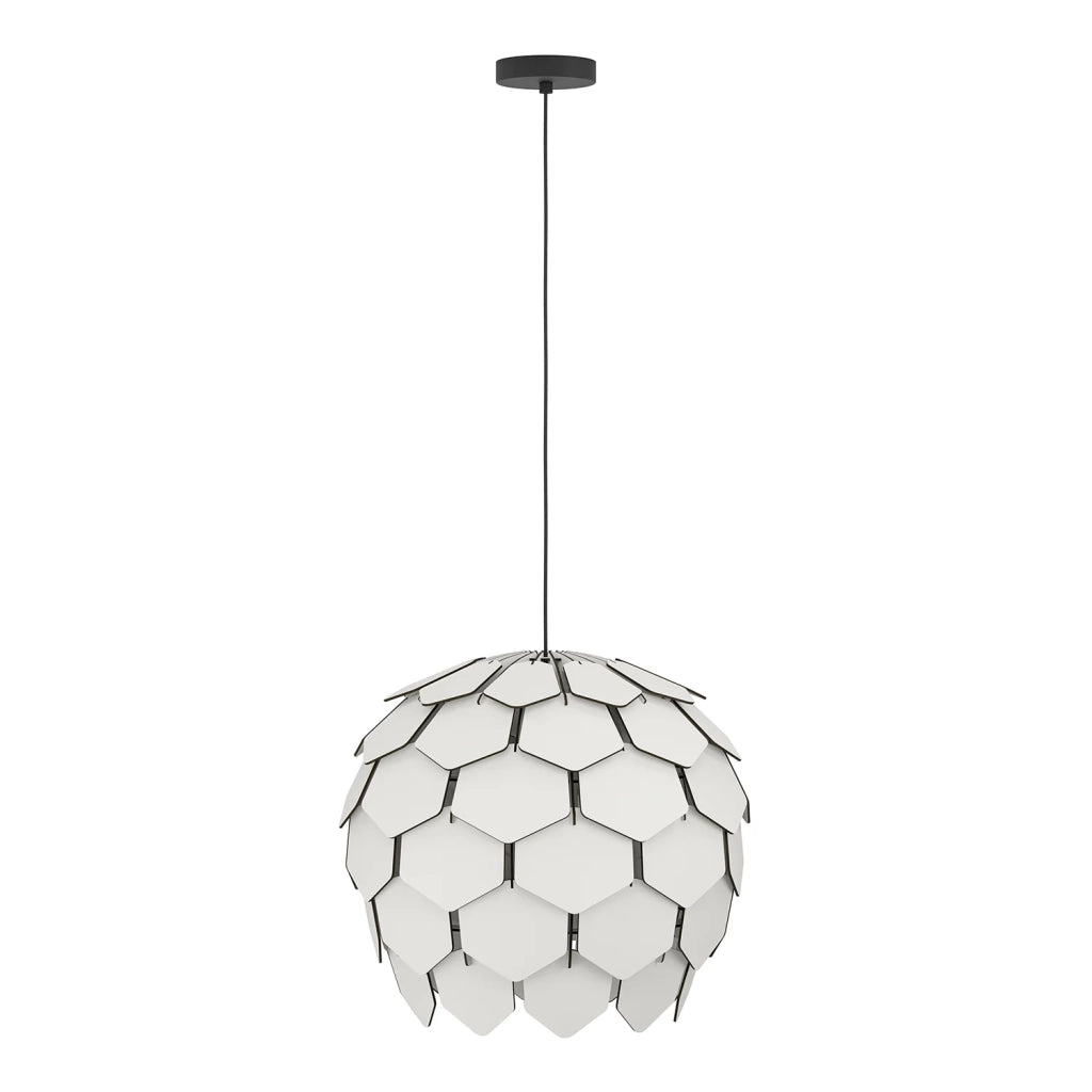 Lampadario A Sospensione Moderno Mattanza Acciaio Nero Legno 1 Luce E27