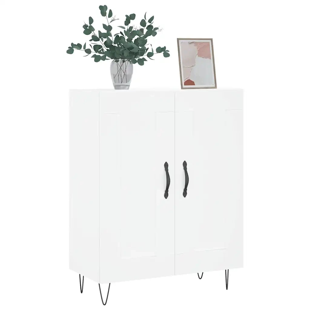 Credenza-Buffet-Armadio da cucina Bianca 69,5x34x90 cm in Legno Multistrato 731643