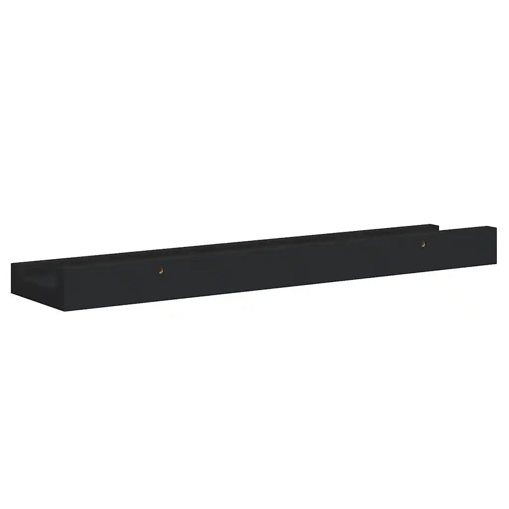 Mensole con Sporgenza 2 pz Nere 40x9x3 cm MDF cod mxl 62873